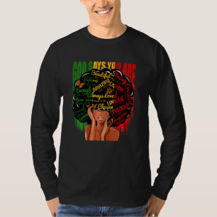Weibchen Schwarze Mädchen Gott sagt, ich bin schwa T-Shirt