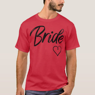 Weibchen Simple White Bridge Wedding Flitterwochen T-Shirt