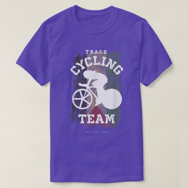 Weibchen verfolgen Radfahren Palästina Road Bike S T-Shirt (Design vorne)