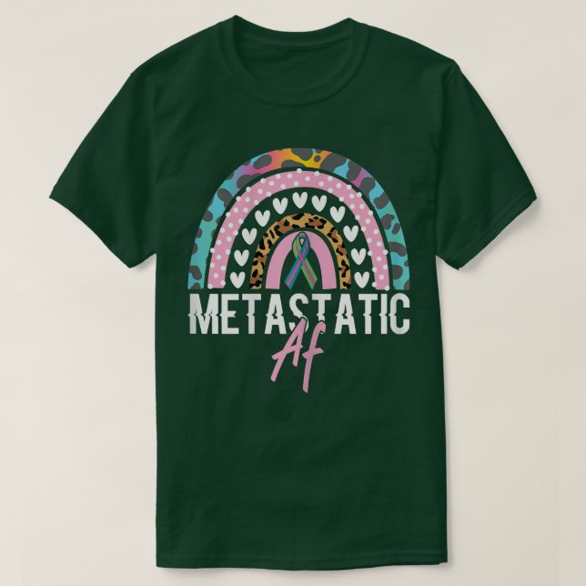 Weibchen Witziger metastasierter Brustkrebs Metast T-Shirt (Design vorne)