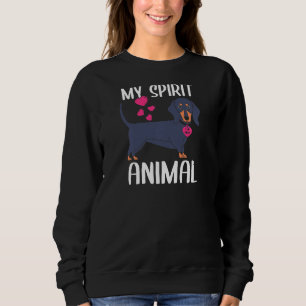 WeibchenMeine Geist Tier Dackel Hund I Liebe Mama  Sweatshirt