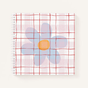 Weiblich floral mit schottischem Hintergrund Moder Notizbuch