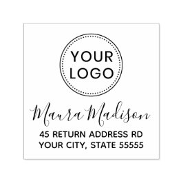 Weiblich fügen Sie Ihre eigene Logo-Adresse oder T Permastempel