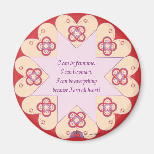 Weiblich, intelligent, alles Herz--HeartStar (TM) Magnet