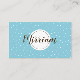 Weiblich modern beruflich blau und braun visitenkarte