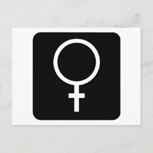 Weiblich Postkarte
