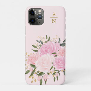 Weiblich Rosa Botanisches Monogramm Case-Mate iPhone Hülle