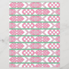 Weiblich rosa und weiße lettische Volkskunst