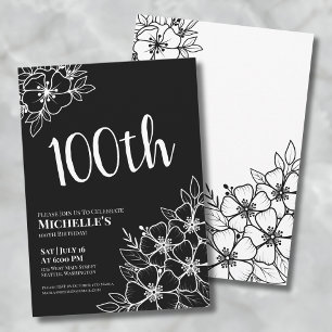 Weibliche 100-Jahres-Geburtstagsfeier Einladung