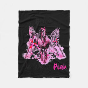 Weibliche Aufmerksamkeit im Oktober tragen wir ros Fleecedecke