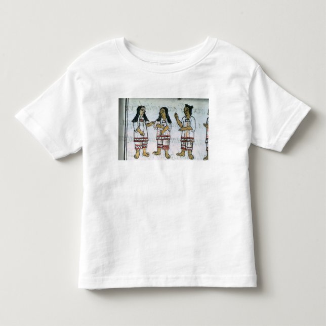 Weibliche aztekische Kostüme Kleinkind T-shirt (Vorderseite)