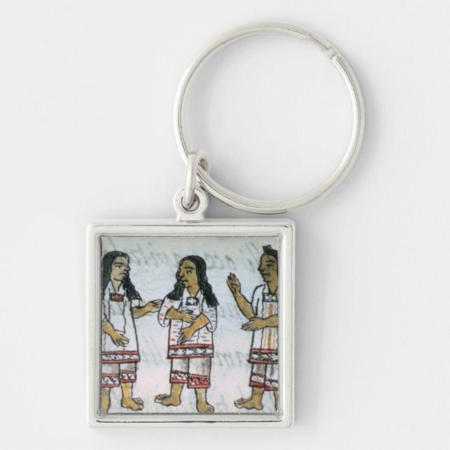 Weibliche aztekische Kostüme Schlüsselanhänger (Vorne)