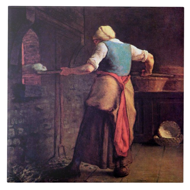 Weibliche Backwaren, Jean-Francois Millet Fliese (Vorderseite)