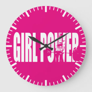 Weibliche Beweggründe - Power von Mädchen Große Wanduhr
