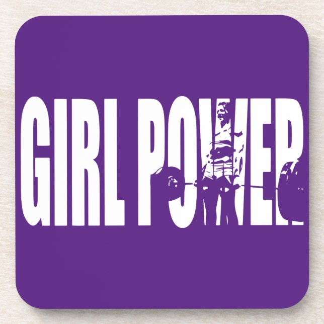 Weibliche Beweggründe - Power von Mädchen Untersetzer (Vorderseite)