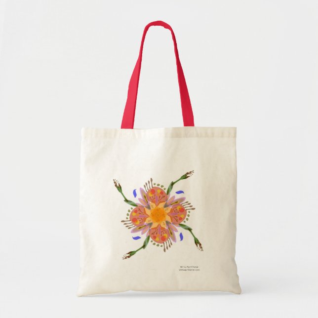 "Weibliche" Blumen-Taschen-Tasche Tragetasche (Vorne)