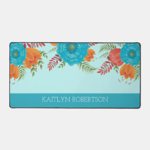 Weibliche Blumentheke Mat Personalisiert Schreibtischunterlage
