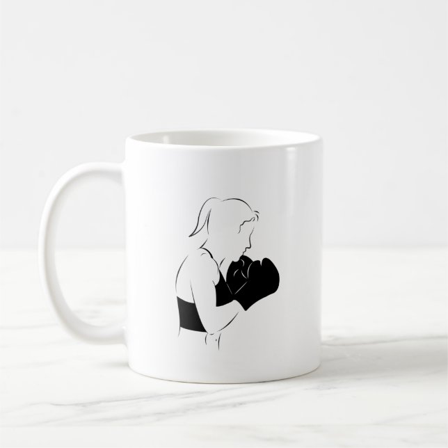 Weibliche Boxer Kaffeetasse (Links)