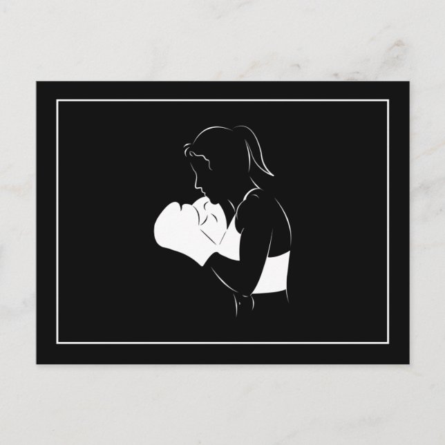 Weibliche Boxer Postkarte (Vorderseite)