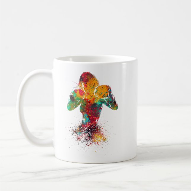 weibliche Boxerin Kaffeetasse (Links)