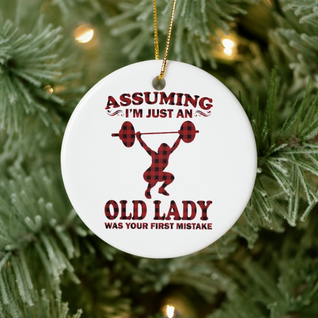 Weibliche, die sich wiegt, vorausgesetzt, ich bin  keramik ornament (Baum)
