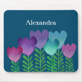 Weibliche farbige Blumenpracht Mousepad