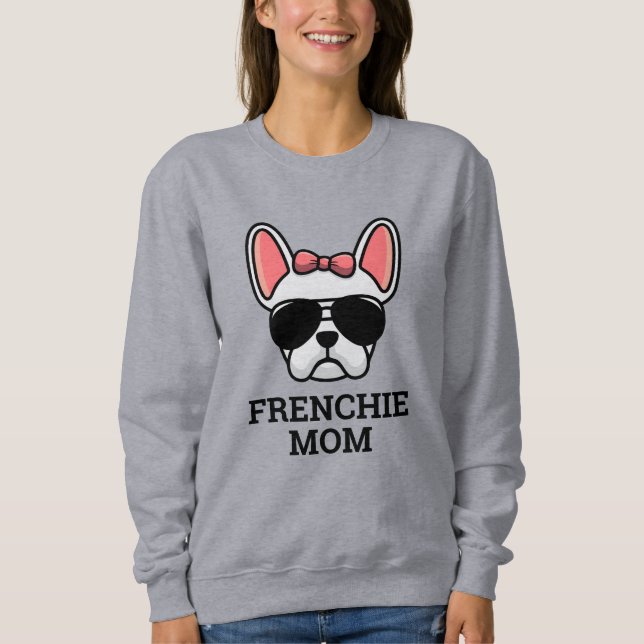 Weibliche französische Bulldog-Mama Sweatshirt (Vorderseite)