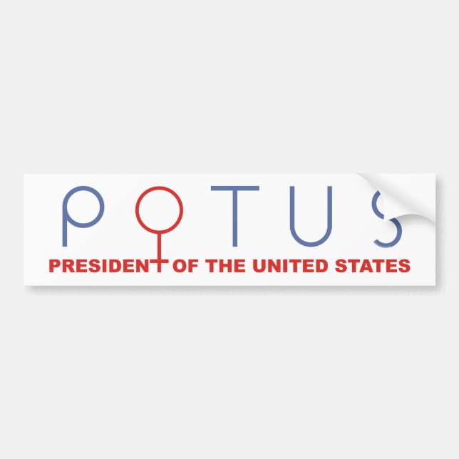 Weibliche Frau POTUS Autoaufkleber gnädiger Frau (Vorne)