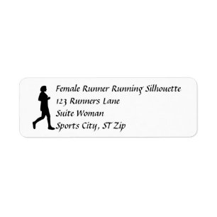Weibliche Frauen Jogger Runner Address Labels