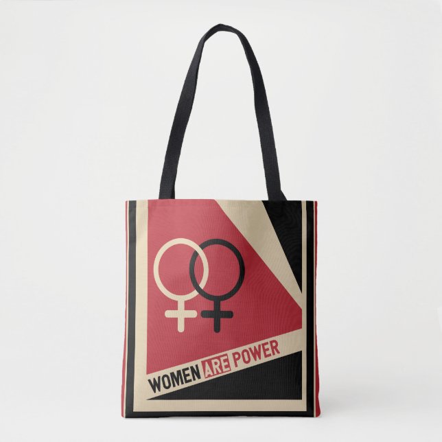 Weibliche Frauen sind Power-Schwarz Tasche (Vorderseite)