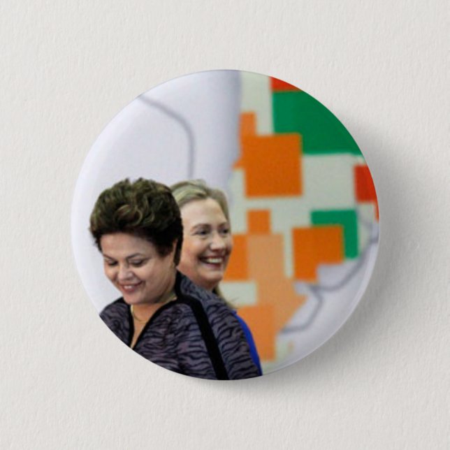 Weibliche Führer: Dilma u. Hillary Button (Vorderseite)