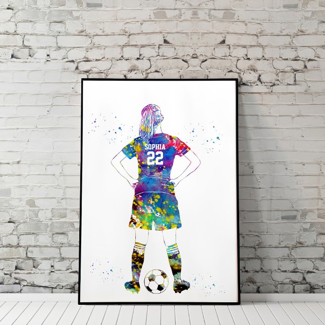 weibliche Fußballspielerin  Poster (Von Creator hochgeladen)