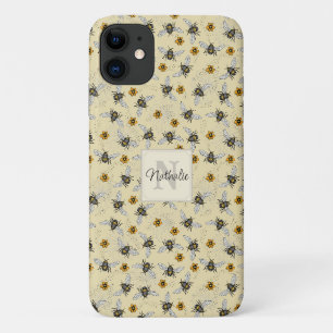 Weibliche Gelbe Honigbiene Zeichnend Muster kunden Case-Mate iPhone Hülle
