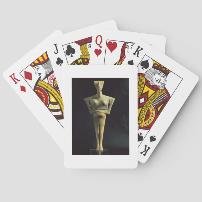 weibliche Gestalt aus der Insel Amorgo, Spielkarten (Rückseite)