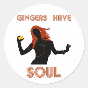 Weibliche Gingers haben Soul Runder Aufkleber
