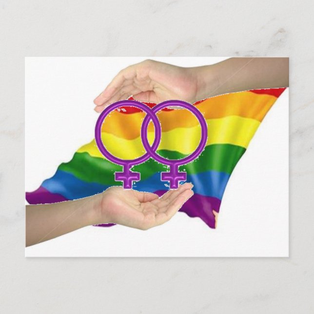 Weibliche Hände und Symbole Postkarte (Vorderseite)