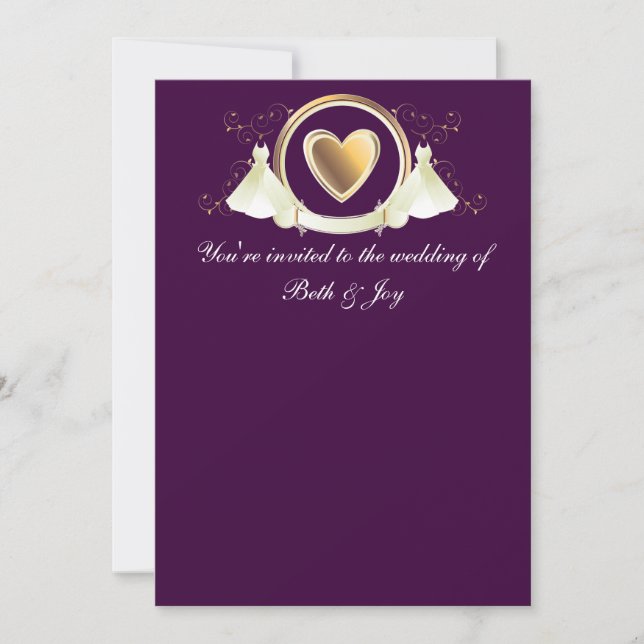 Weibliche Hochzeitseinladung Einladung (Vorderseite)