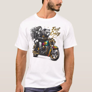 Weibliche in zwei Rädern T-Shirt