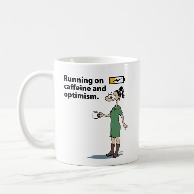 weibliche Kaffeetrinkerin Kaffeetasse (Links)