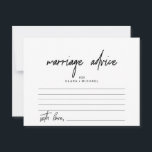 Weibliche Kalligrafie-Eheberatungskarten Hinweiskarte<br><div class="desc">Diese skurrile Kalligraphie-Heiratskarten sind die ideale Begleitung für einen modernen Hochzeitsempfang oder ein modernes Brautparty. Das Design zeichnet sich durch eine elegante und dennoch rustikale Typografie aus,  die einen schlichten minimalen Look garantiert. Personalisieren Sie diese Karten mit dem Namen der Braut und Bräutigam.</div>