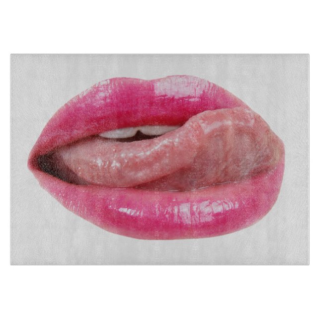 Weibliche Lippen Schneidebrett (Vorderseite)