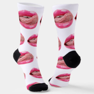Weibliche Lippen Socken