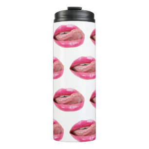 Weibliche Lippen Thermosbecher