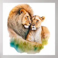 Weibliche Löwen in Liebe Foto für Löwenliebhaber