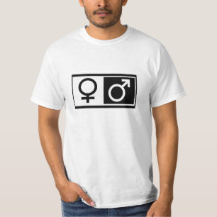 Weibliche männliche Symbole T-Shirt
