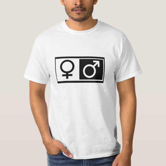 Weibliche männliche Symbole T-Shirt (Vorderseite)