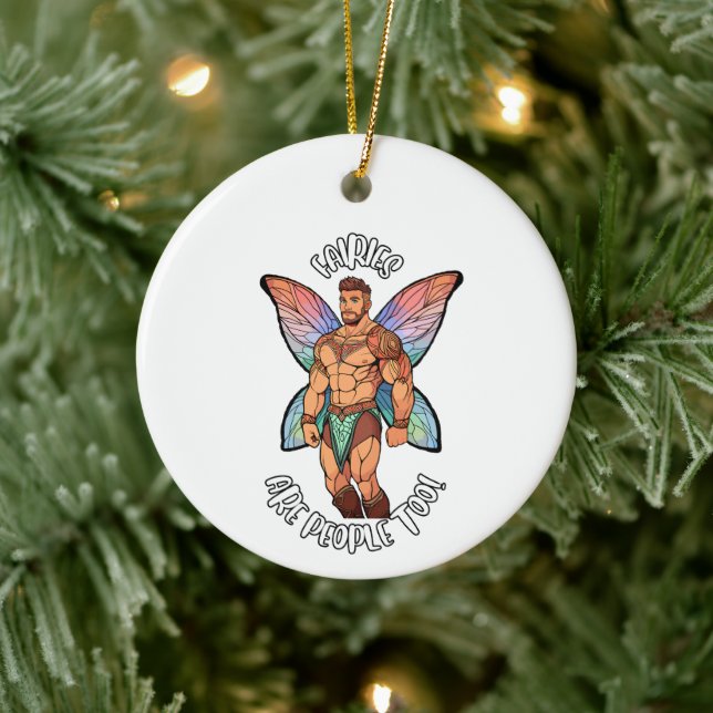 Weibliche Märchenschmuck - Auch Familien sind Mens Keramik Ornament (Baum)