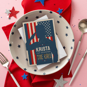 Weibliche Militärabreiseparty in ländlicher Gegend Einladung