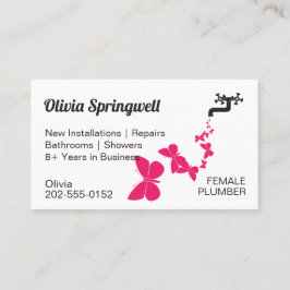 Weibliche Plumber Visitenkarte
