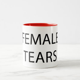 Weibliche Risse Zweifarbige Tasse
